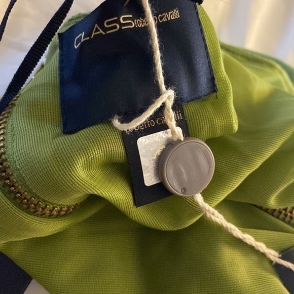 Roberto Cavalli (Class) olive green dress gold snake zipper limited edition - Picture 9 of 16